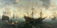 The Spanish Armada off the English Coast in 1588 by Cornelis Claesz van Wieringen