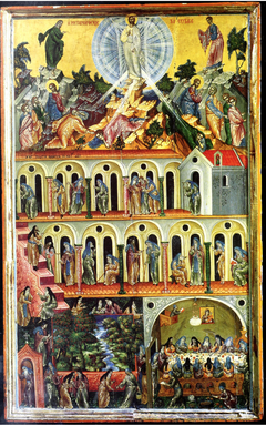 Transfiguration and Monastic Scenes (Klontzas) by Georgios Klontzas