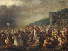 Triumph of Neptune and Amphitrite with Distant Figures feasting in a Cave by Frans Francken the Younger