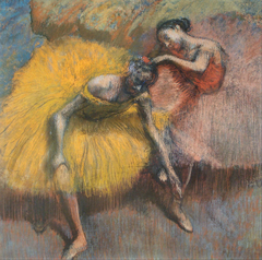 Two Dancers - Yellow and Rose by Edgar Degas