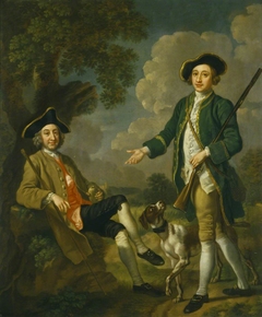 Two East Anglian Gentlemen with a Pointer by Francis Hayman