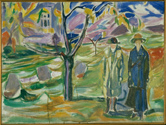 Two Women in the Garden by Edvard Munch