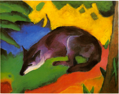 Blue-Black Fox by Franz Marc