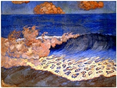 Marine bleue, effet de vague by Georges Lacombe