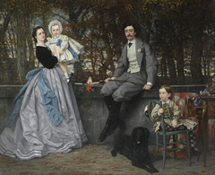 Portrait of the Marquis and Marchioness of Miramon and their Children (Portrait du marquis et de la marquise de Miramon et de leurs enfants) by James Tissot