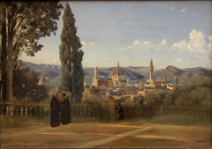 Florence. Vue prise des jardins Boboli by Jean-Baptiste-Camille Corot