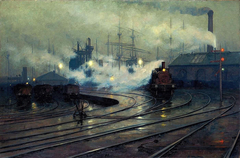 Cardiff Docks by Lionel Walden