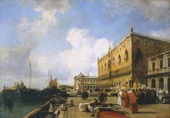 Venice: Ducal Palace with a Religious Procession by Richard Parkes Bonington