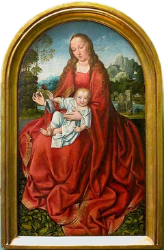 Vierge à l'Enfant dans un paysage by Master of Frankfurt