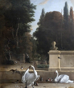 View of a Park with Swans and Ducks by Melchior d'Hondecoeter