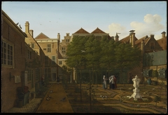 View of a Town House Garden in The Hague by Paulus Constantijn la Fargue