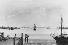 View of New York from Hoboken by Nicolino Calyo