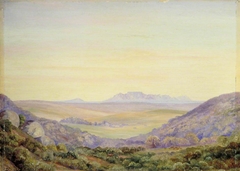 View of Table Mountain Looking from Groot Post by Marianne North