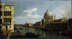 View of the Grand Canal: Santa Maria della Salute and the Dogana from Campo Santa Maria Zobenigo by Canaletto