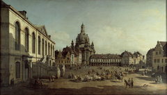 View of the Neumarkt in Dresden from the Jüdenhofe by Bernardo Bellotto