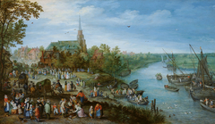 Village Kermis in Schelle with Self Portrait by Jan Brueghel the Elder