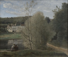 Ville d'Avray: Pond and Cabassud House by Jean-Baptiste-Camille Corot