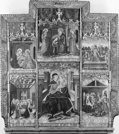 Virgin and Child Enthroned with Scenes from the Life of the Virgin by Master of the Morata Retable