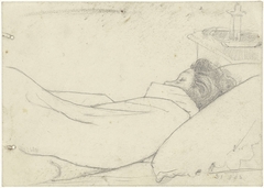 Vrouw van Richard Roland Holst in bed by Richard Roland Holst