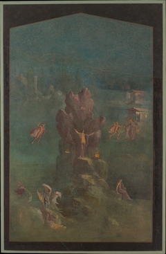 Wall painting: Perseus and Andromeda in landscape, from the imperial villa at Boscotrecase by Anonymous