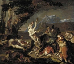 Wild Boar Hunting by Abraham Hondius