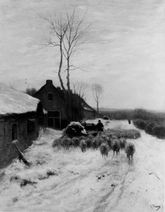 Winter Landscape with Sheep by Anton Mauve