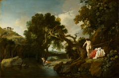 Wooded Pool with Salmacis and Hermaphroditus by Moses van Uyttenbroeck