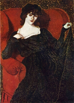 Zorka Bányai in a Black Dress by József Rippl-Rónai