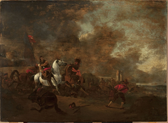 A battle scene by Jan Wyck