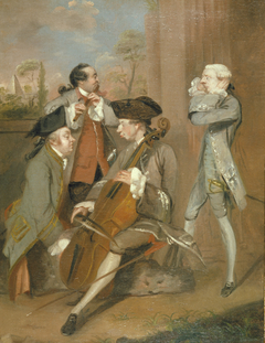 A Caricature Group: Sir Charles Turner, Mr. Cook, Mr. John Woodyeare, and Rev. Dr. William Drake by Joshua Reynolds