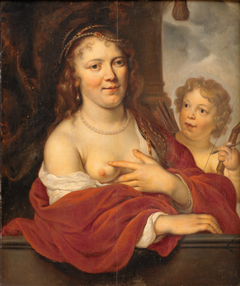 A Lady and her Child as Venus and Cupid by Govert Flinck