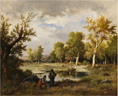 A Landscape with Figures by Narcisse Virgilio Díaz