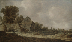 A Sandy Road with Thatched Cottage by Jan van Goyen