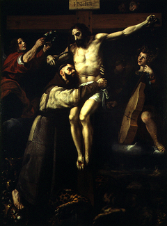 Abrazo de San Francisco al crucificado by Francisco Ribalta