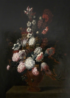 An Earthenware Vase of  Flowers by Jean-Baptiste Monnoyer