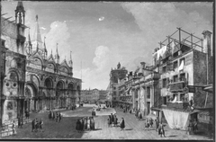 Ansicht der Piazzetta dei Leoni in Venedig by Michele Marieschi