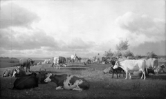 At the milking parlor by Carl Bøgh