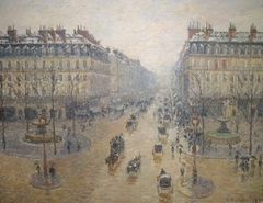 Avenue de l'Opera, Effect of Snow by Camille Pissarro