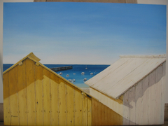 Beach Huts in Batz-sur-Mer by Joëlle Morin