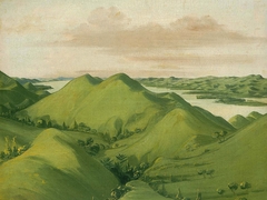 Beautiful Grassy Bluffs, 110 Miles above St. Louis by George Catlin