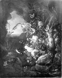 Blumenstrauß in Grotte by Jan Davidsz. de Heem