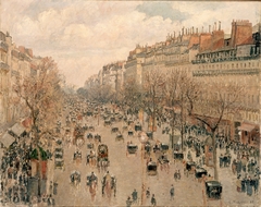 Boulevard Montmartre, soleil après-midi by Camille Pissarro