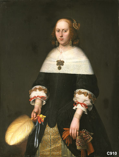 Brigitta de Groot (1638-1686). Echtgenote van Meyndert Merens by Abraham Liedts