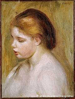 Bust of a Young Nude Woman by Auguste Renoir