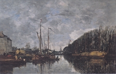 Canal de l’Allée-Verte, Bruxelles by Eugène Louis Boudin