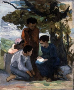 Children Under a Tree by Honoré Daumier