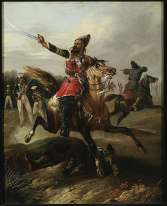 Circassian on horseback by Tadeusz Brodowski