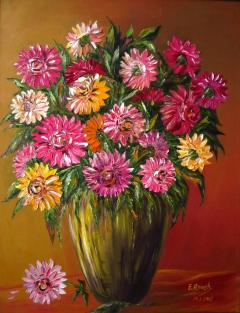 Colorful Dahlias by Elena Roush