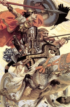 Cuchulain In Battle by Joseph Christian Leyendecker