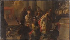 Curación y acción de gracias del príncipe don Carlos. Serie de la Vida de San Diego de Alcalá by Juan García de Miranda